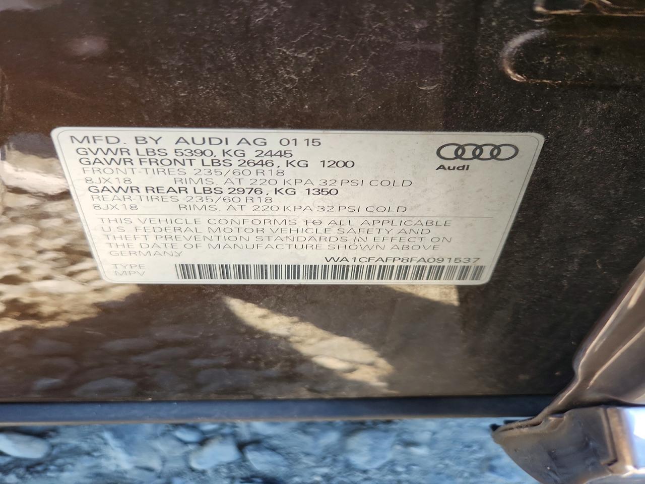 2015 AUDI Q5