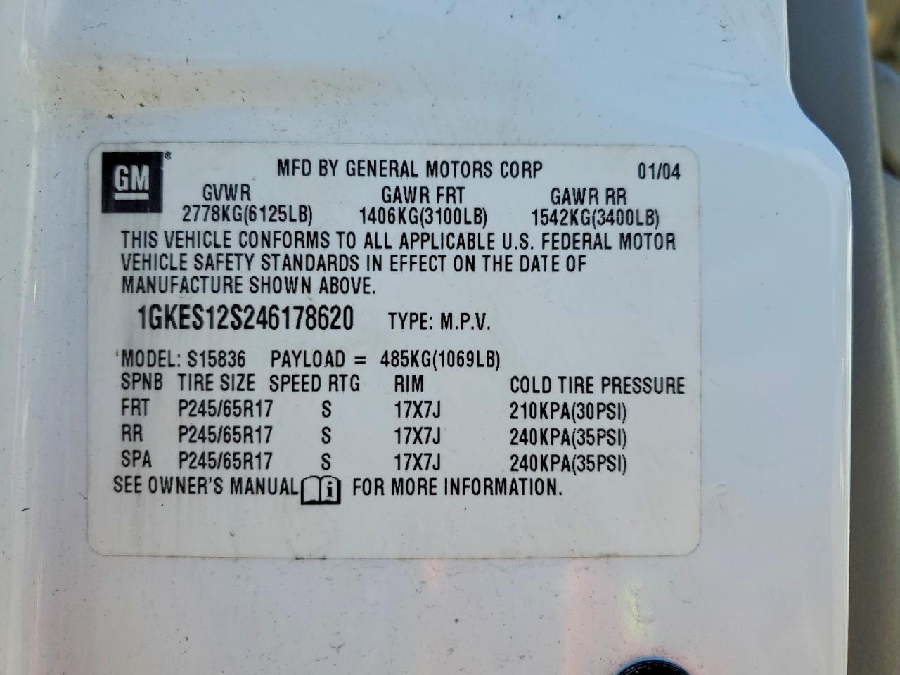 2004 GMC ENVOY