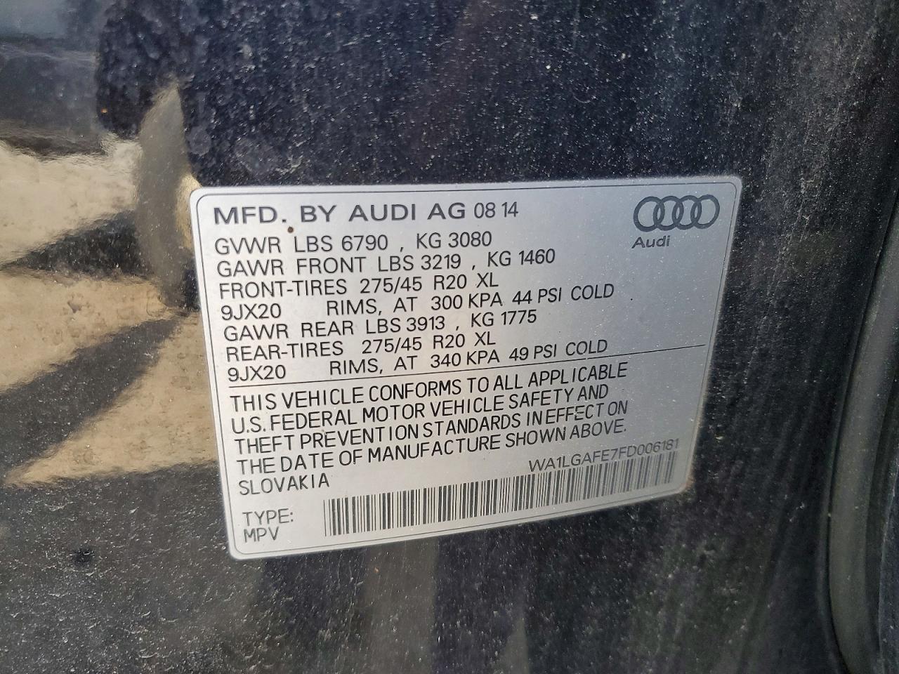 2015 AUDI Q7