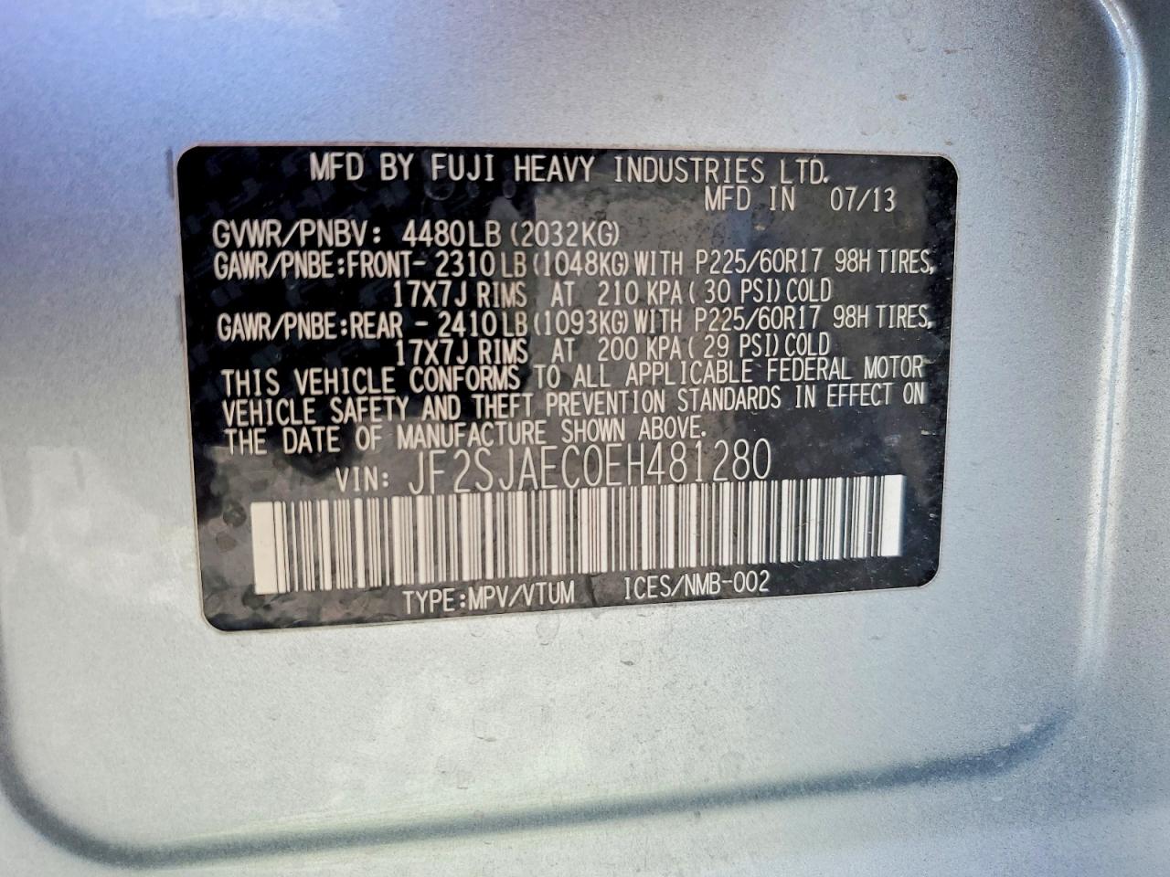2014 SUBARU FORESTER