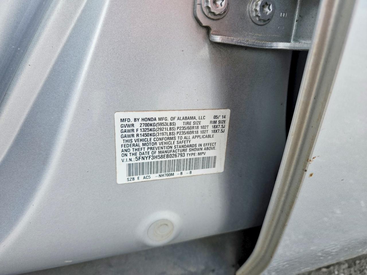 2014 HONDA PILOT