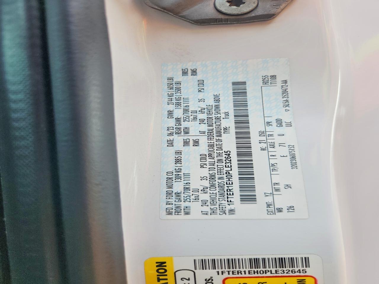 2023 FORD RANGER