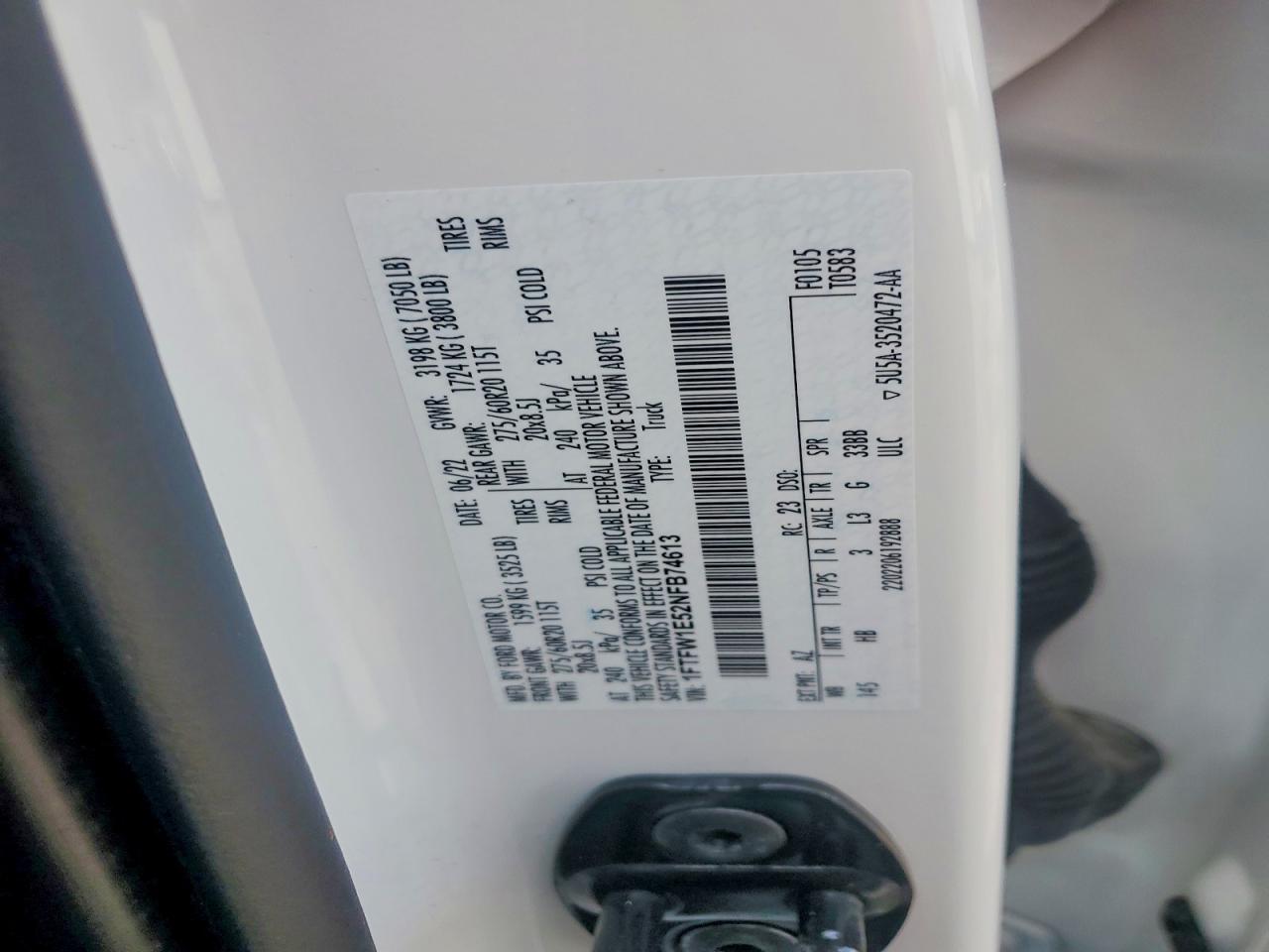 2022 FORD F150