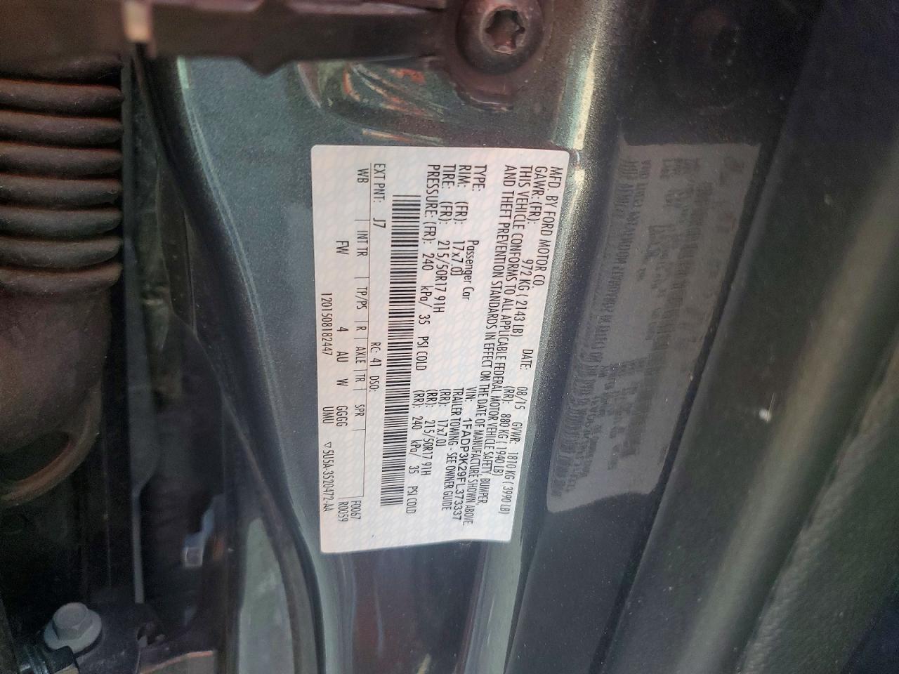 2015 FORD FOCUS