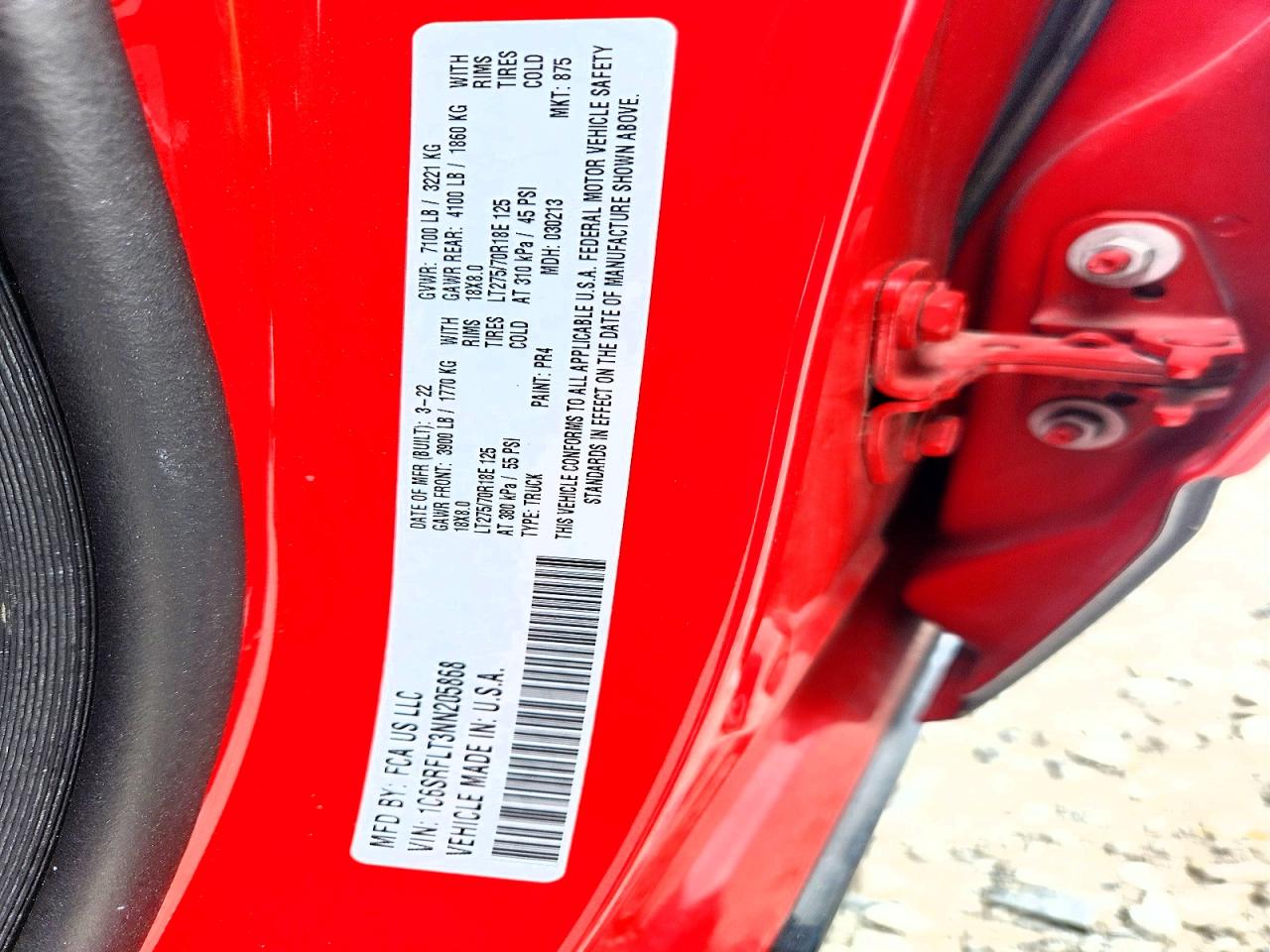 2022 RAM 1500