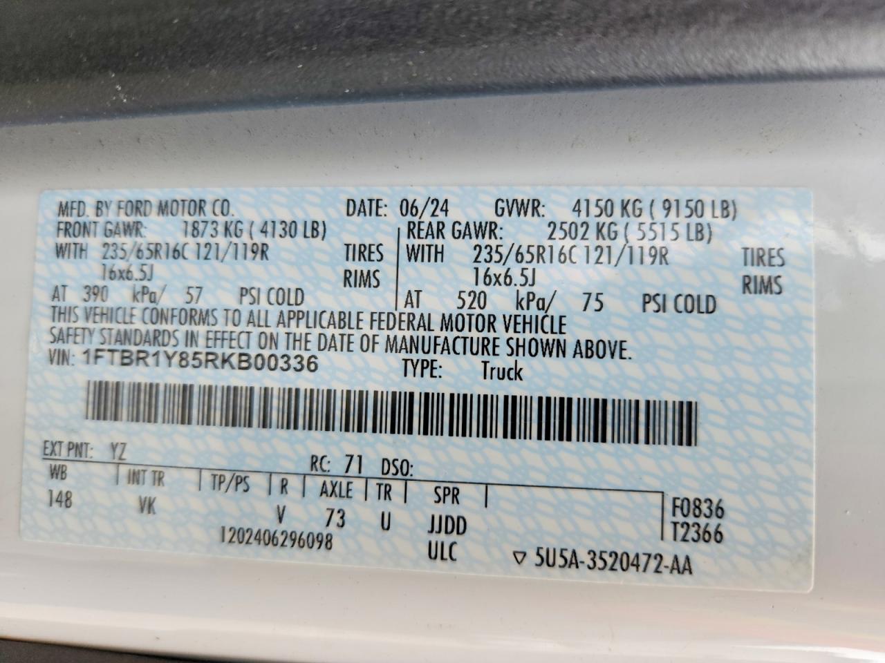 2024 FORD TRANSIT