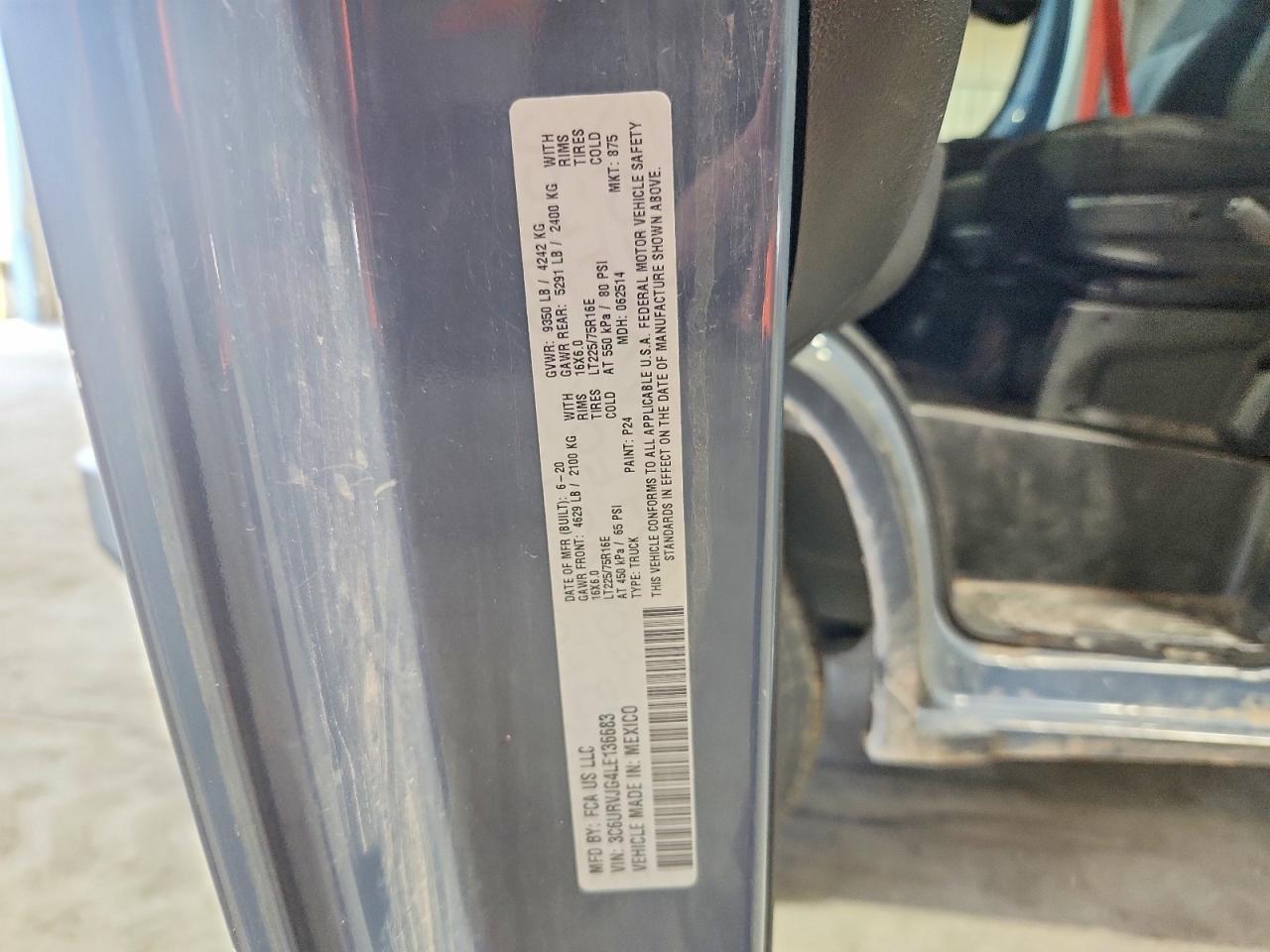2020 RAM PROMASTER