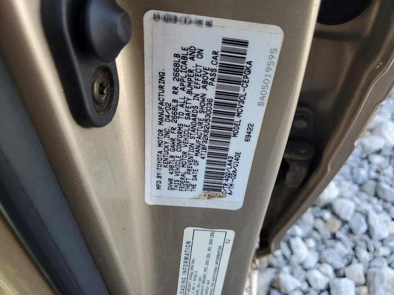 2002 TOYOTA CAMRY