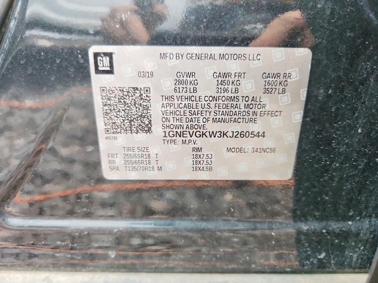 2019 CHEVROLET TRAVERSE