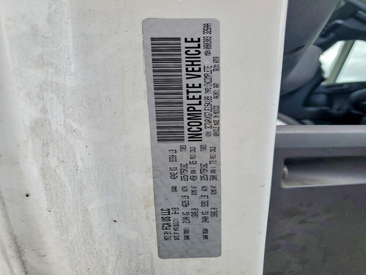 2018 RAM PROMASTER