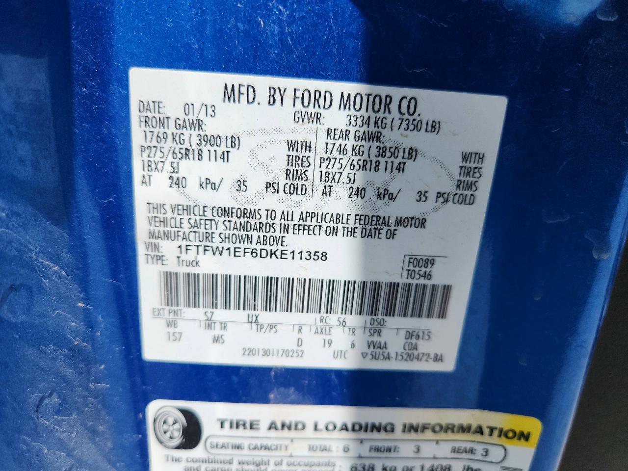 2013 FORD F150