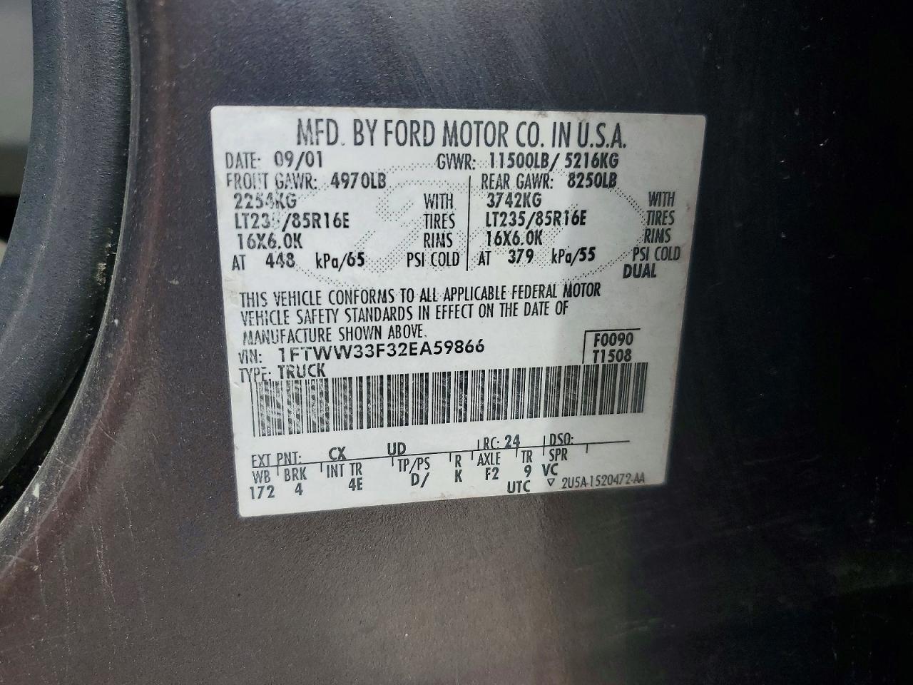 2002 FORD F350