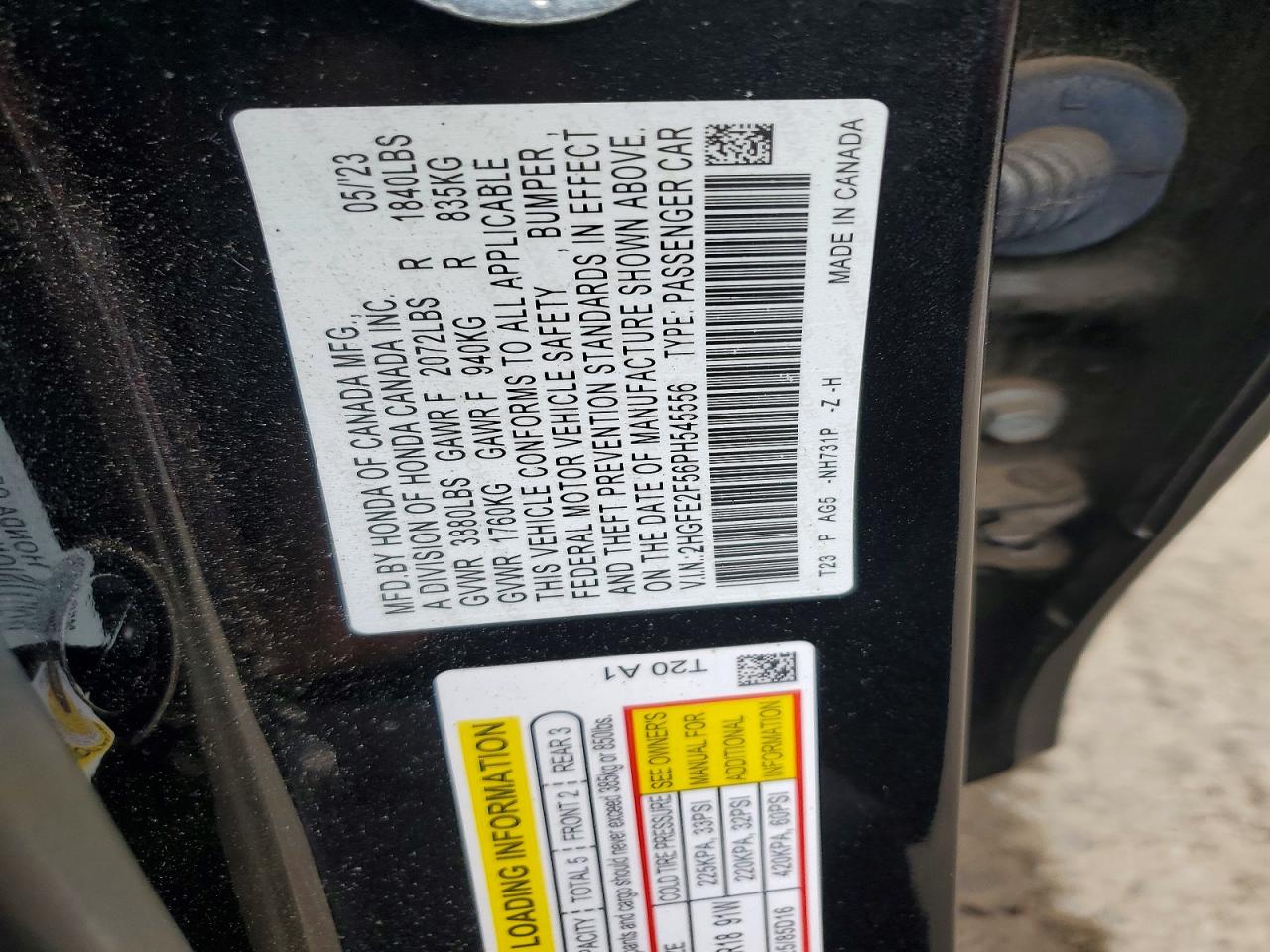 2023 HONDA CIVIC