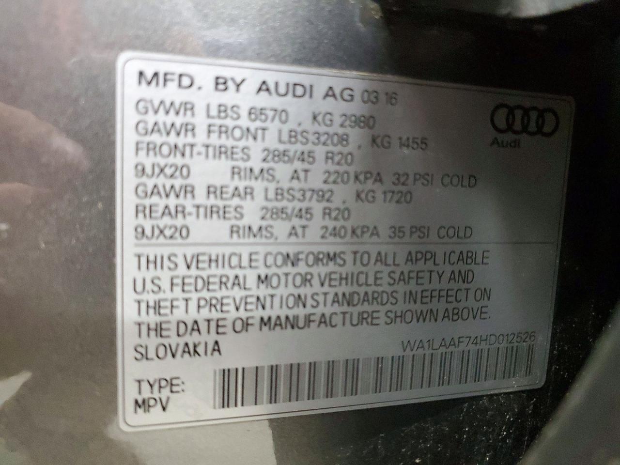 2017 AUDI Q7
