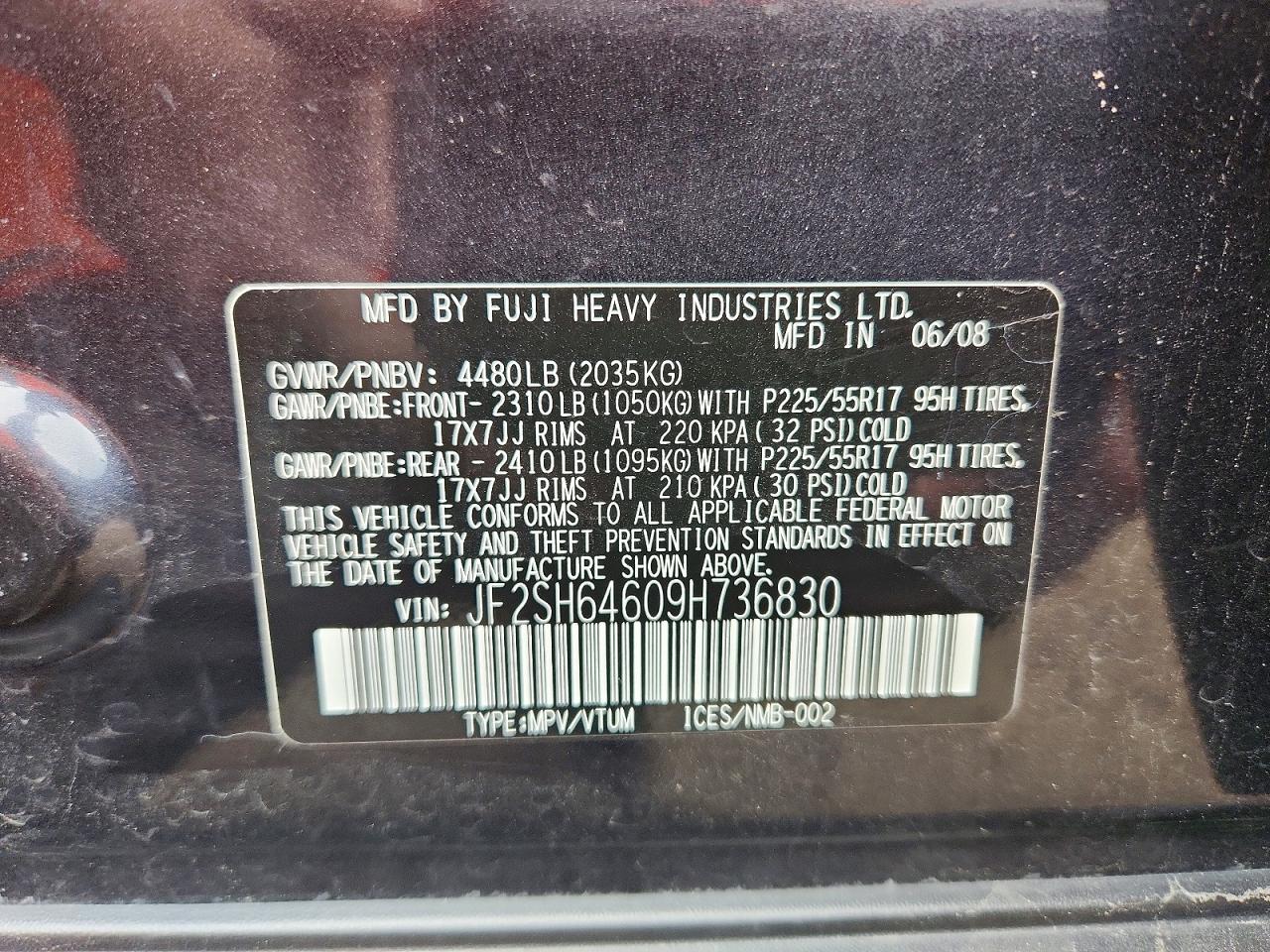 2009 SUBARU FORESTER