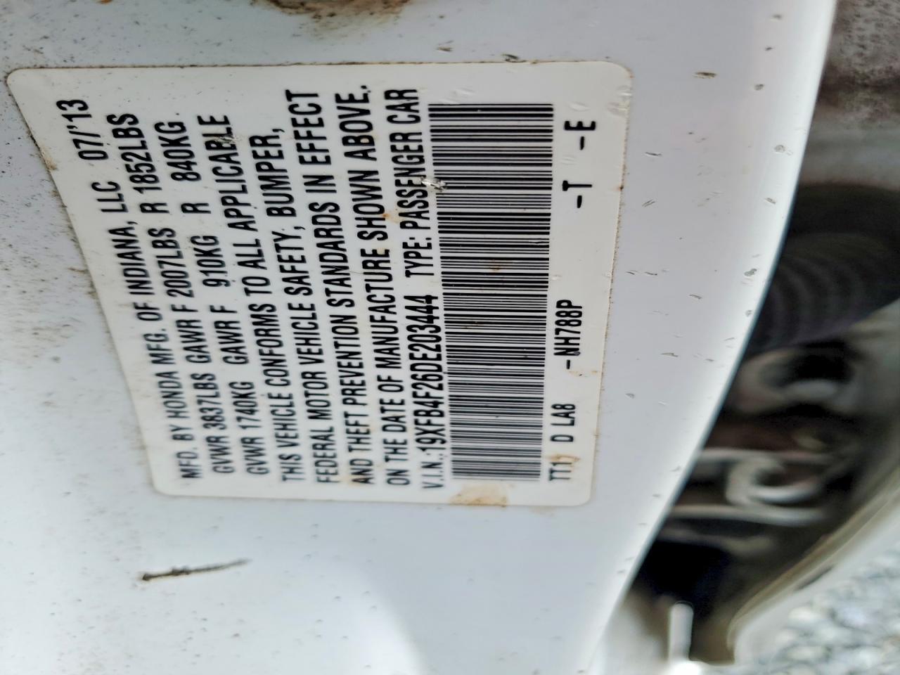 2013 HONDA CIVIC
