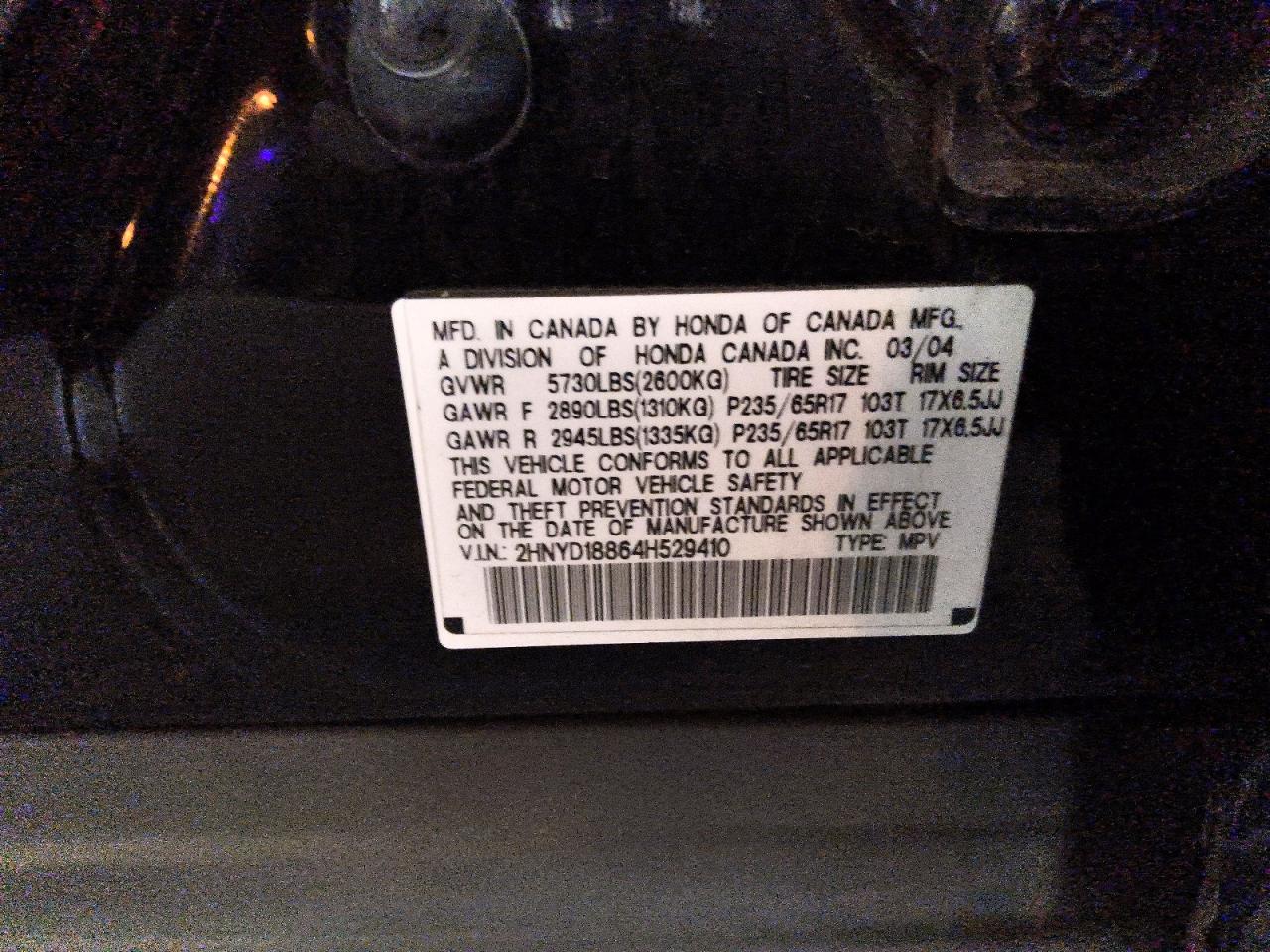 2004 ACURA MDX