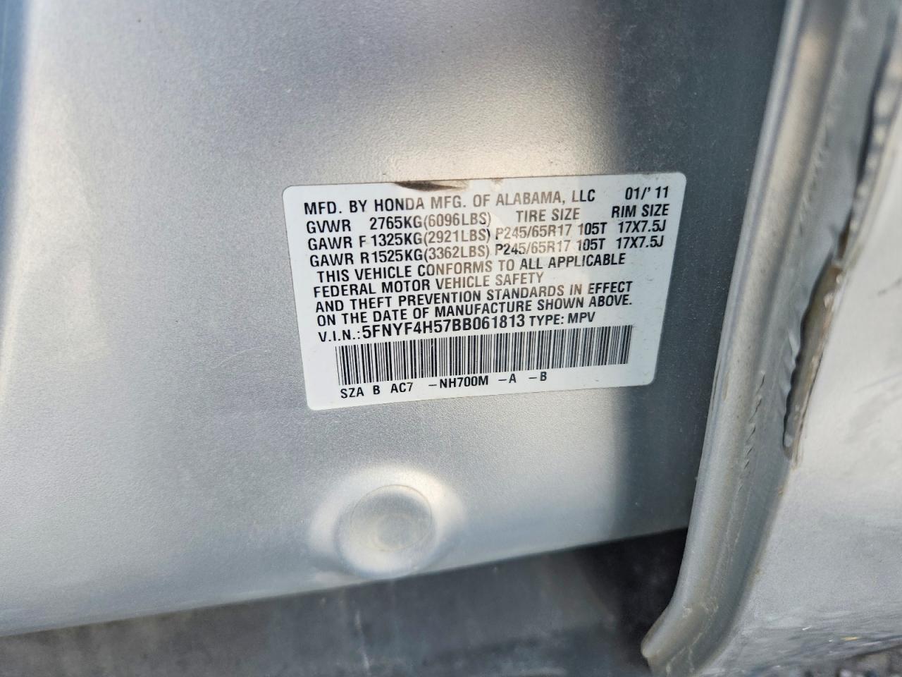 2011 HONDA PILOT
