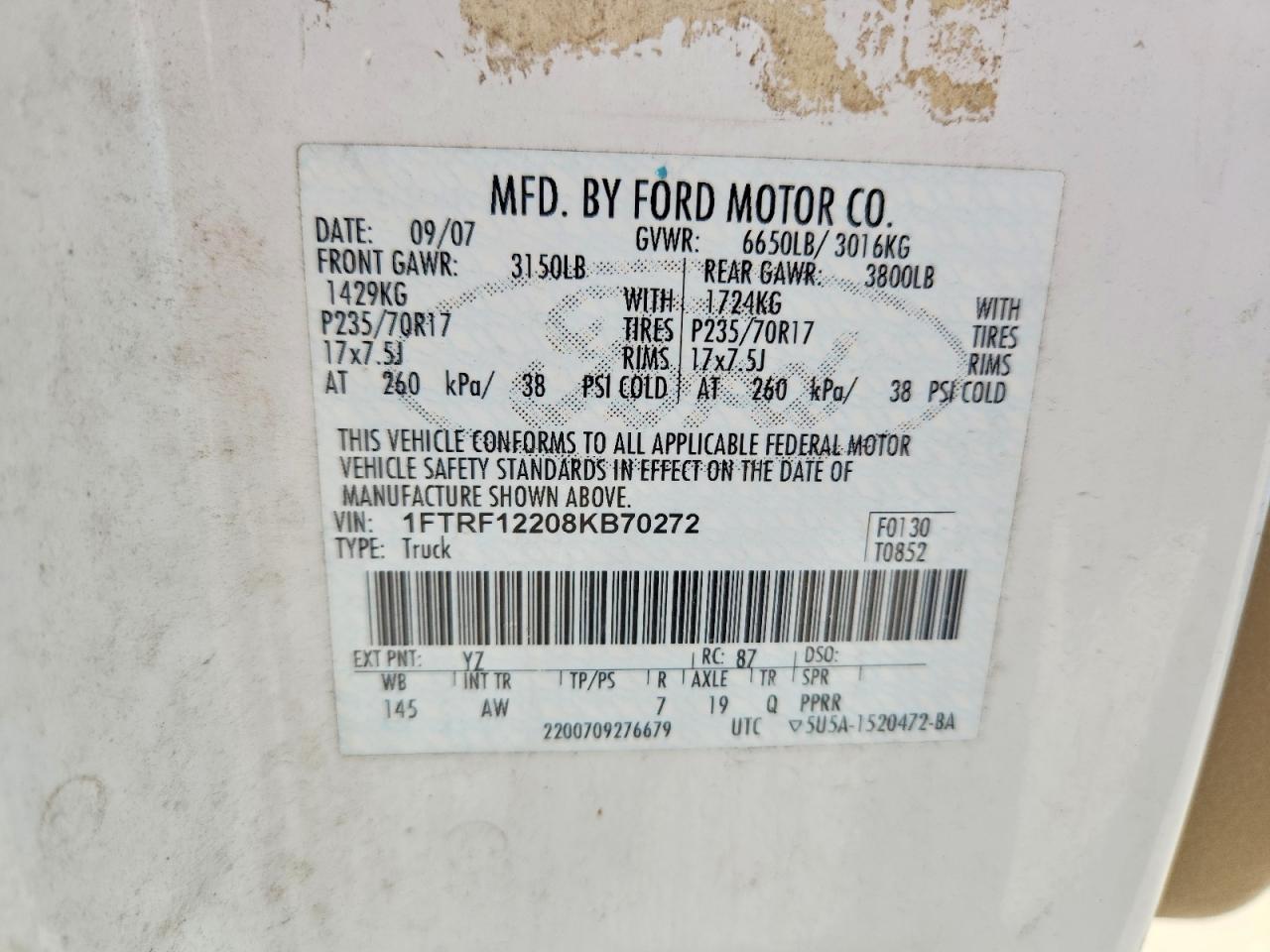 2008 FORD F150