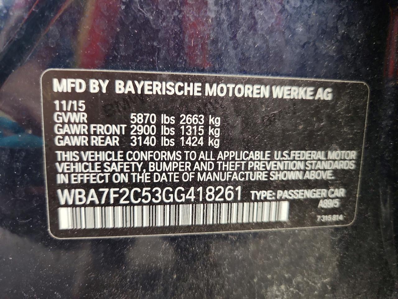 2016 BMW 7 SERIES