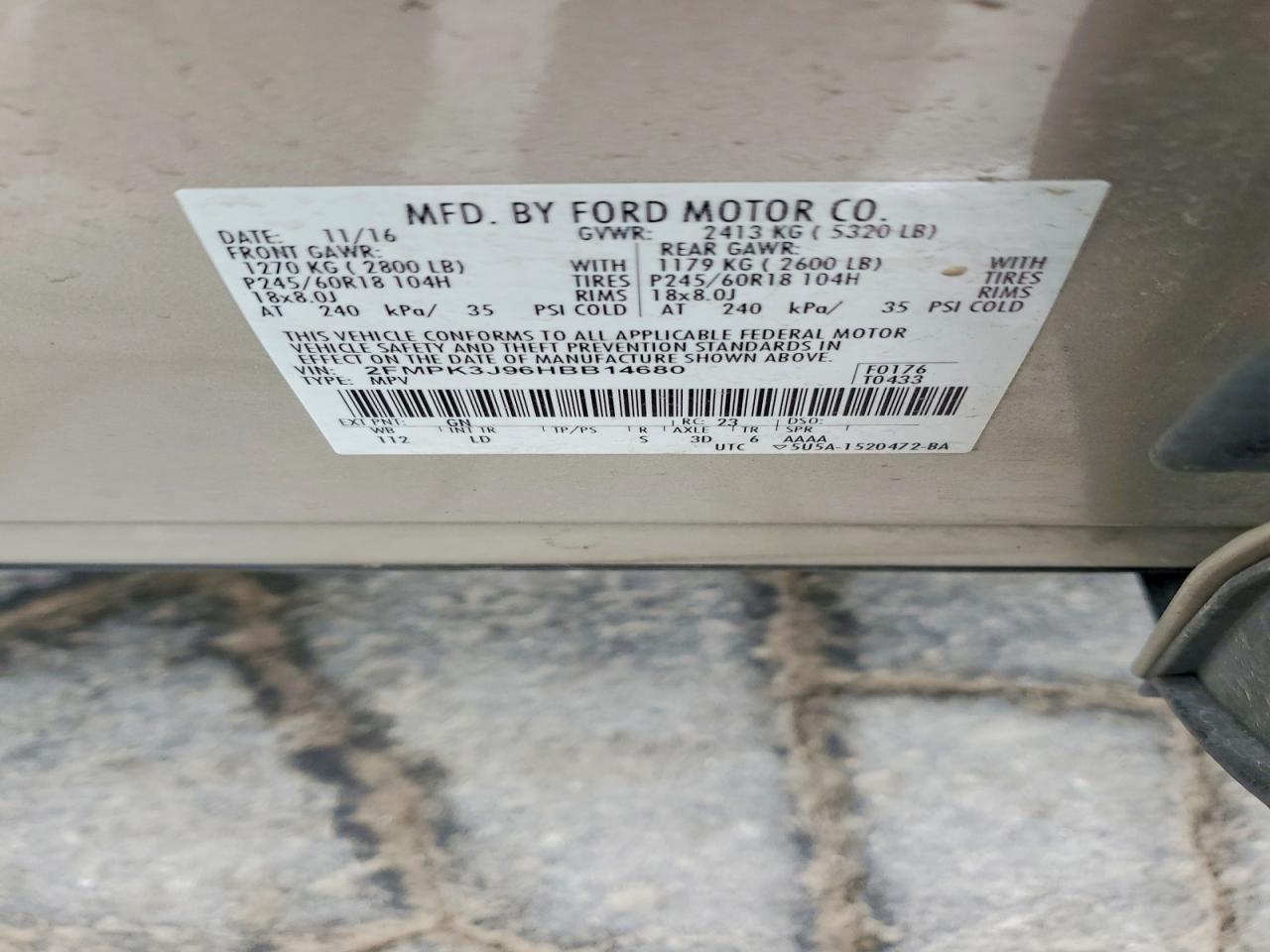 2017 FORD EDGE