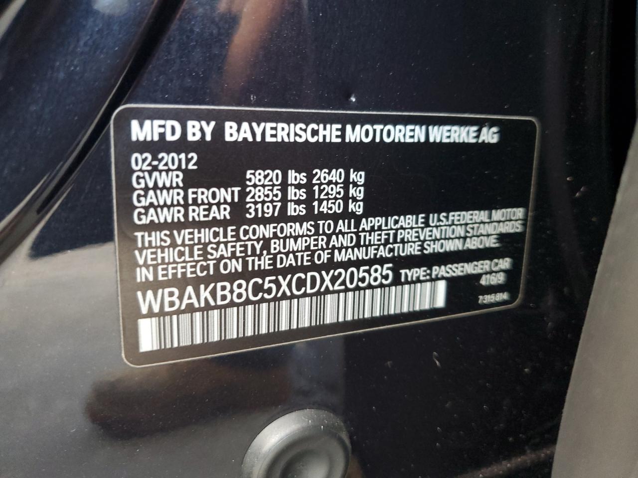 2012 BMW 7 SERIES