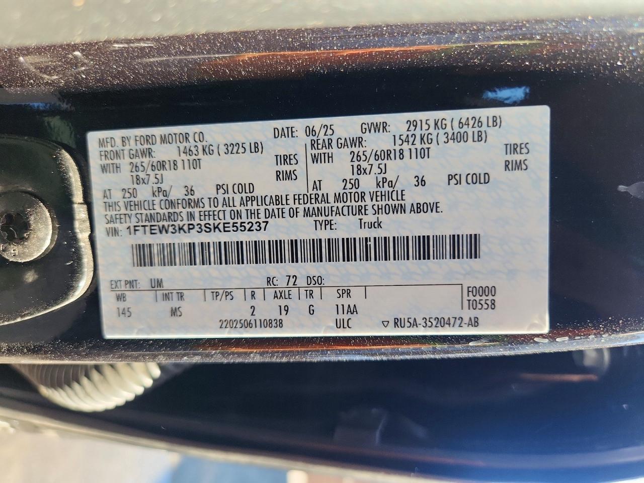 2025 FORD F150