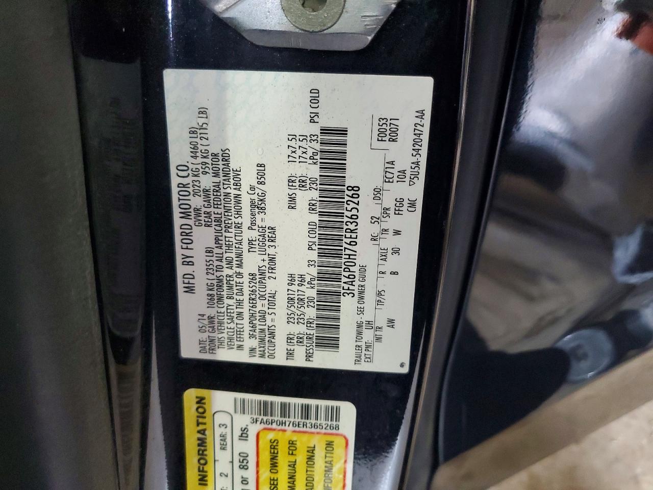 2014 FORD FUSION