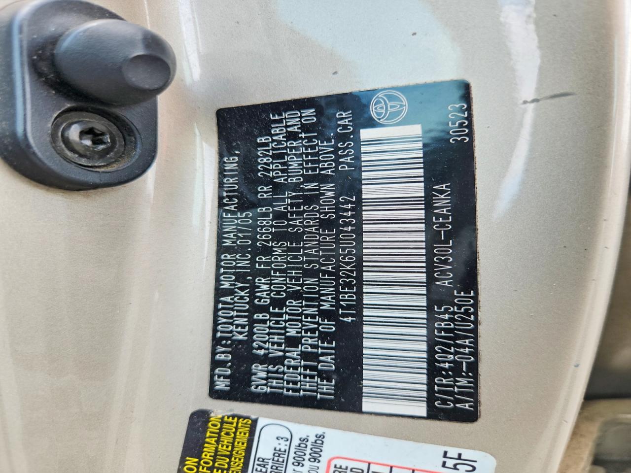 2005 TOYOTA CAMRY