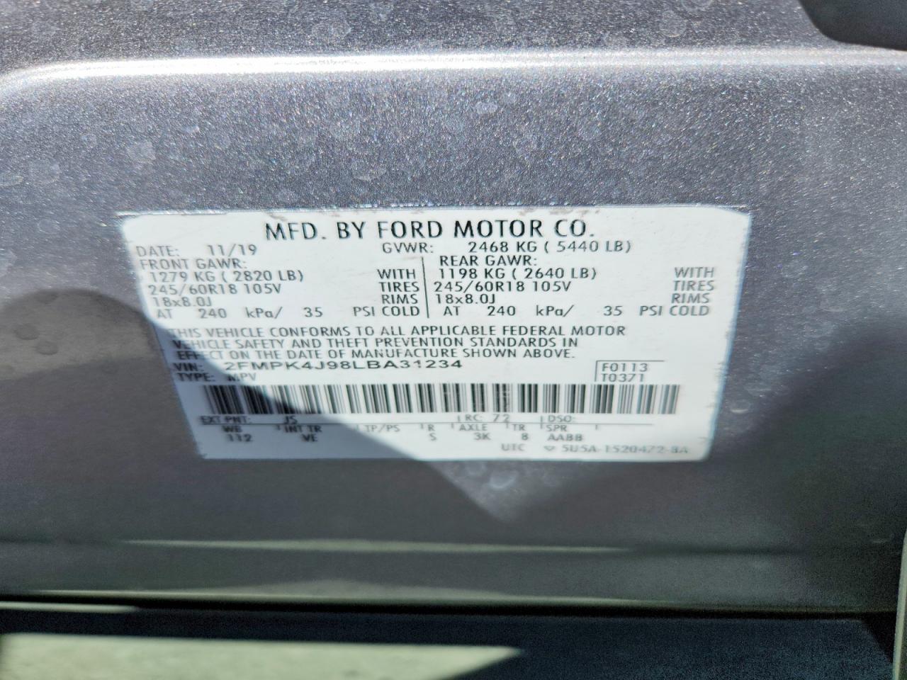 2020 FORD EDGE