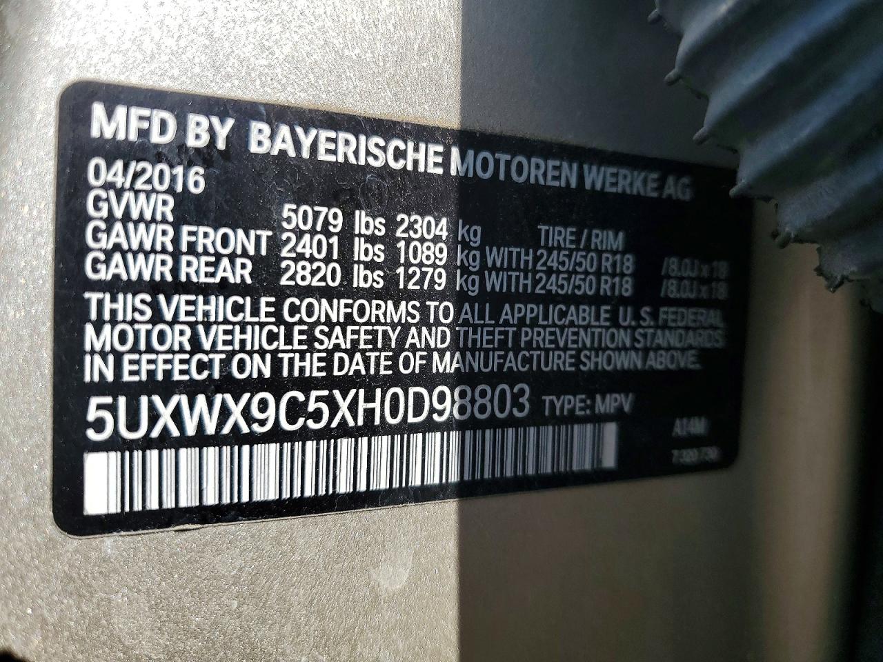 2017 BMW X3