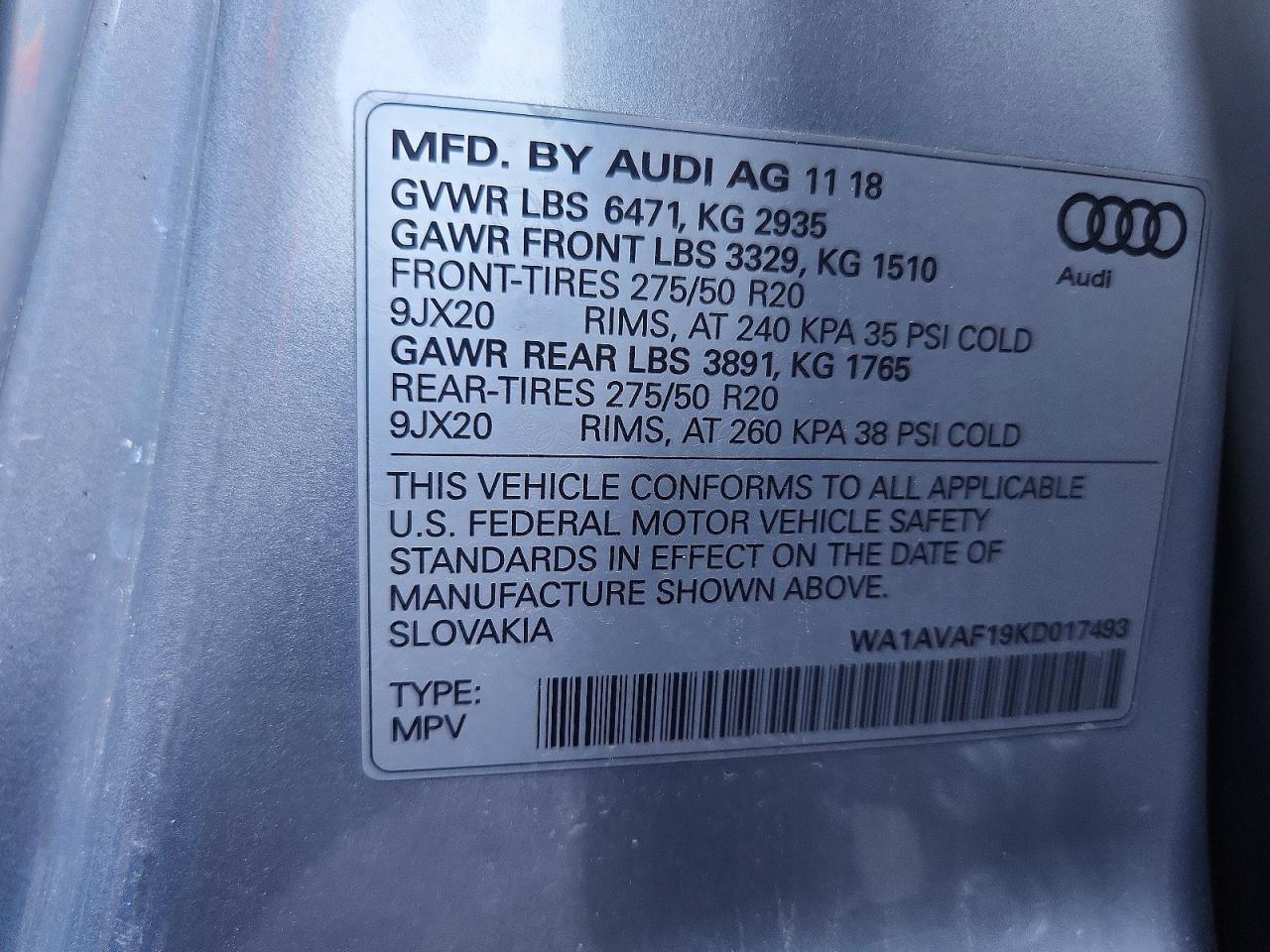 2019 AUDI Q8