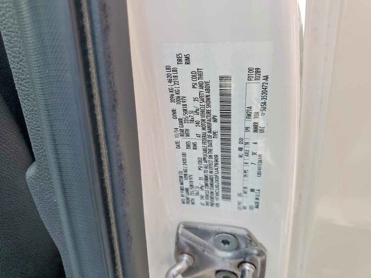 2015 FORD ESCAPE