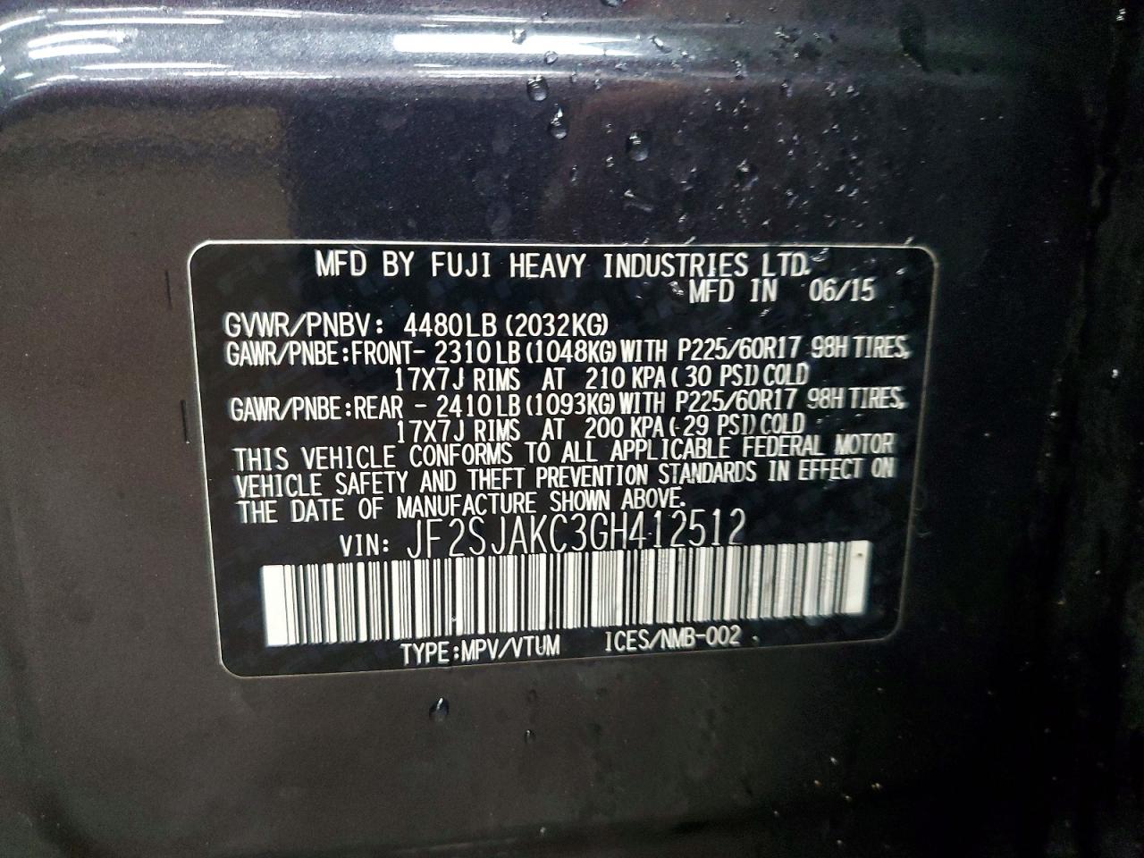 2016 SUBARU FORESTER