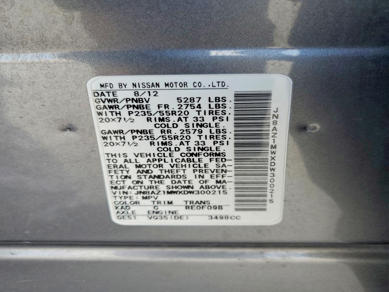 2013 NISSAN MURANO