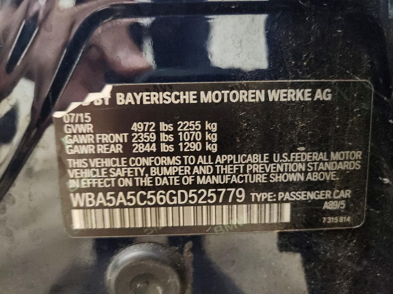 2016 BMW 5 SERIES