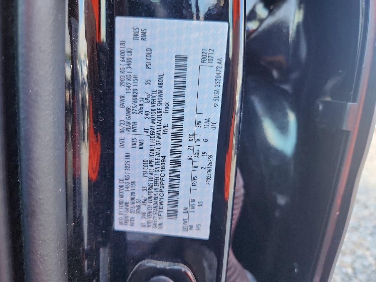 2023 FORD F150