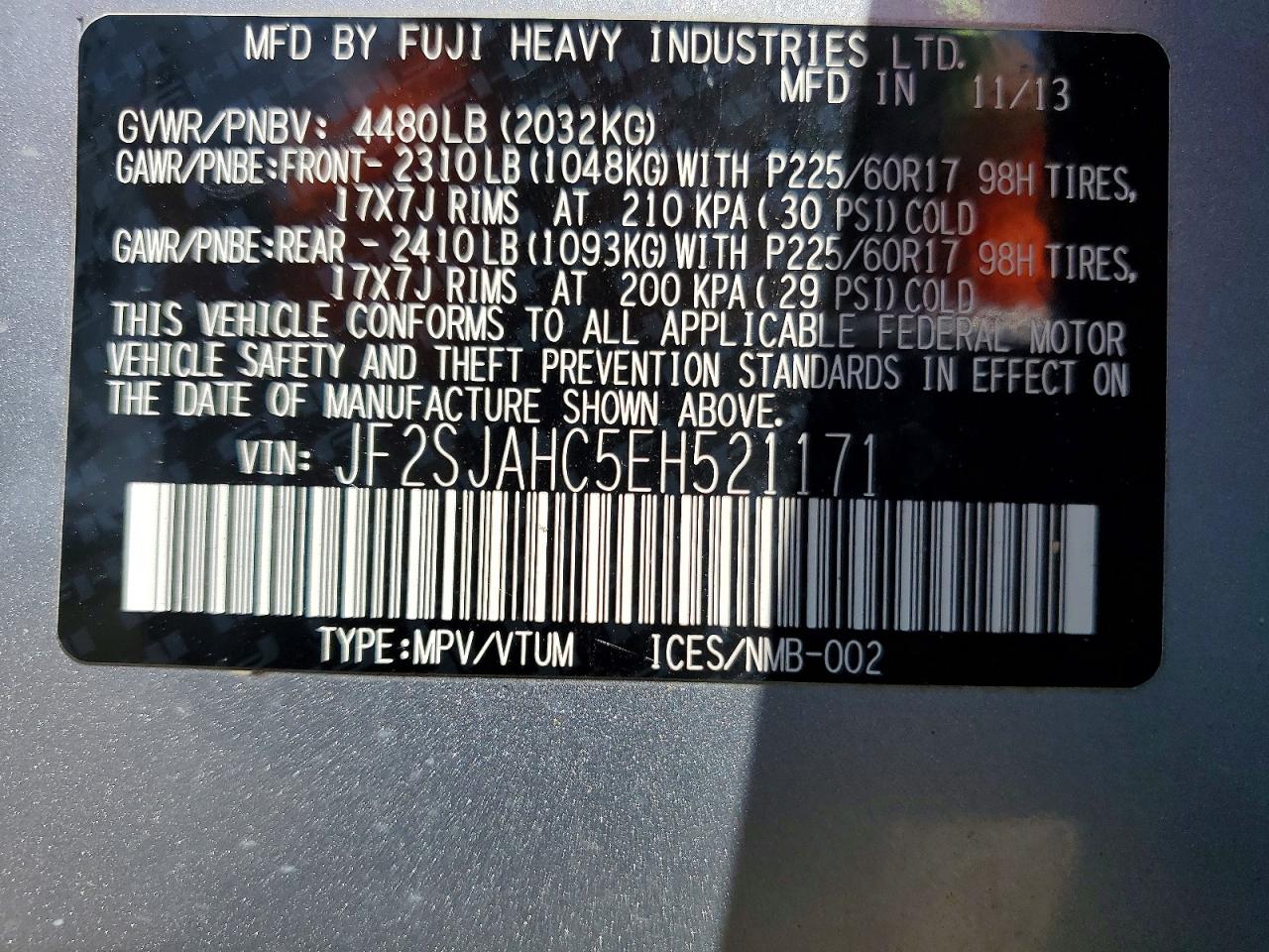 2014 SUBARU FORESTER