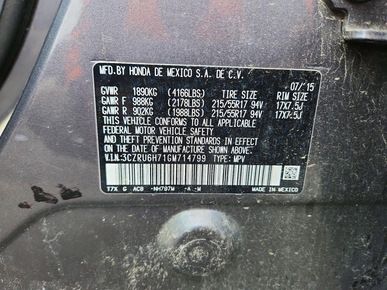 2016 HONDA HR-V