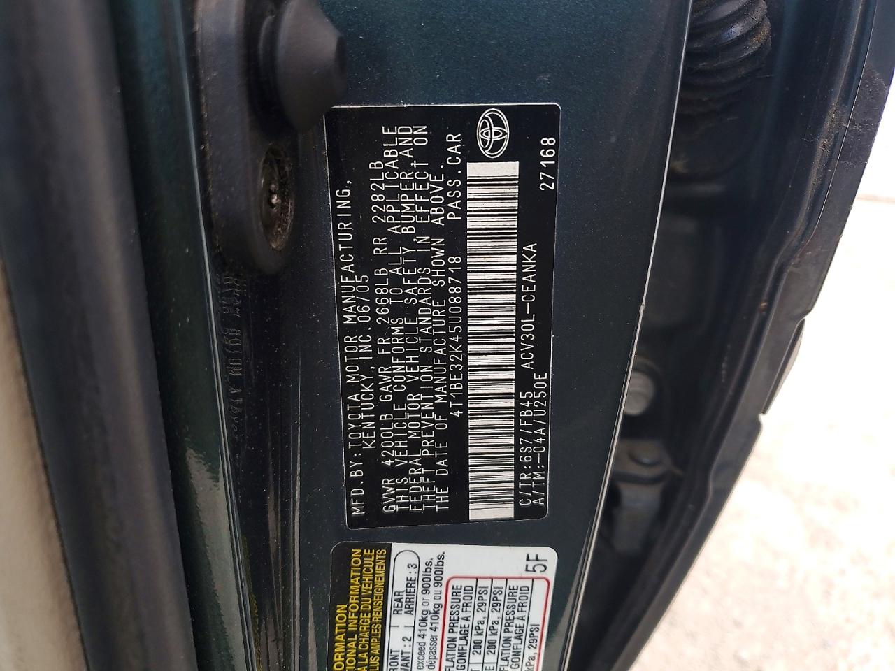 2005 TOYOTA CAMRY