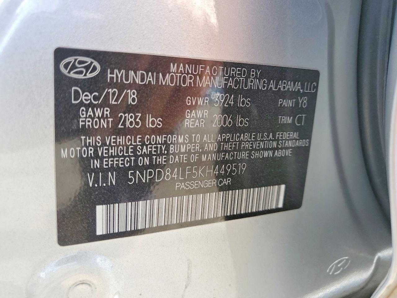 2019 HYUNDAI ELANTRA