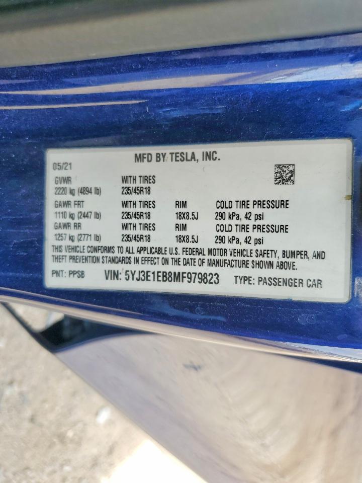 2021 TESLA MODEL 3