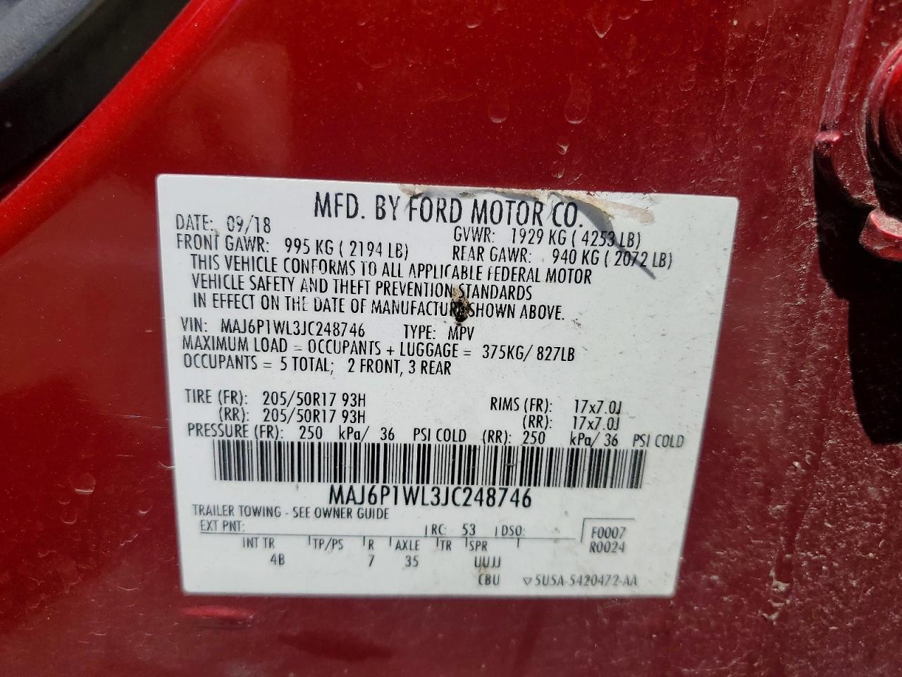 2018 FORD ECOSPORT