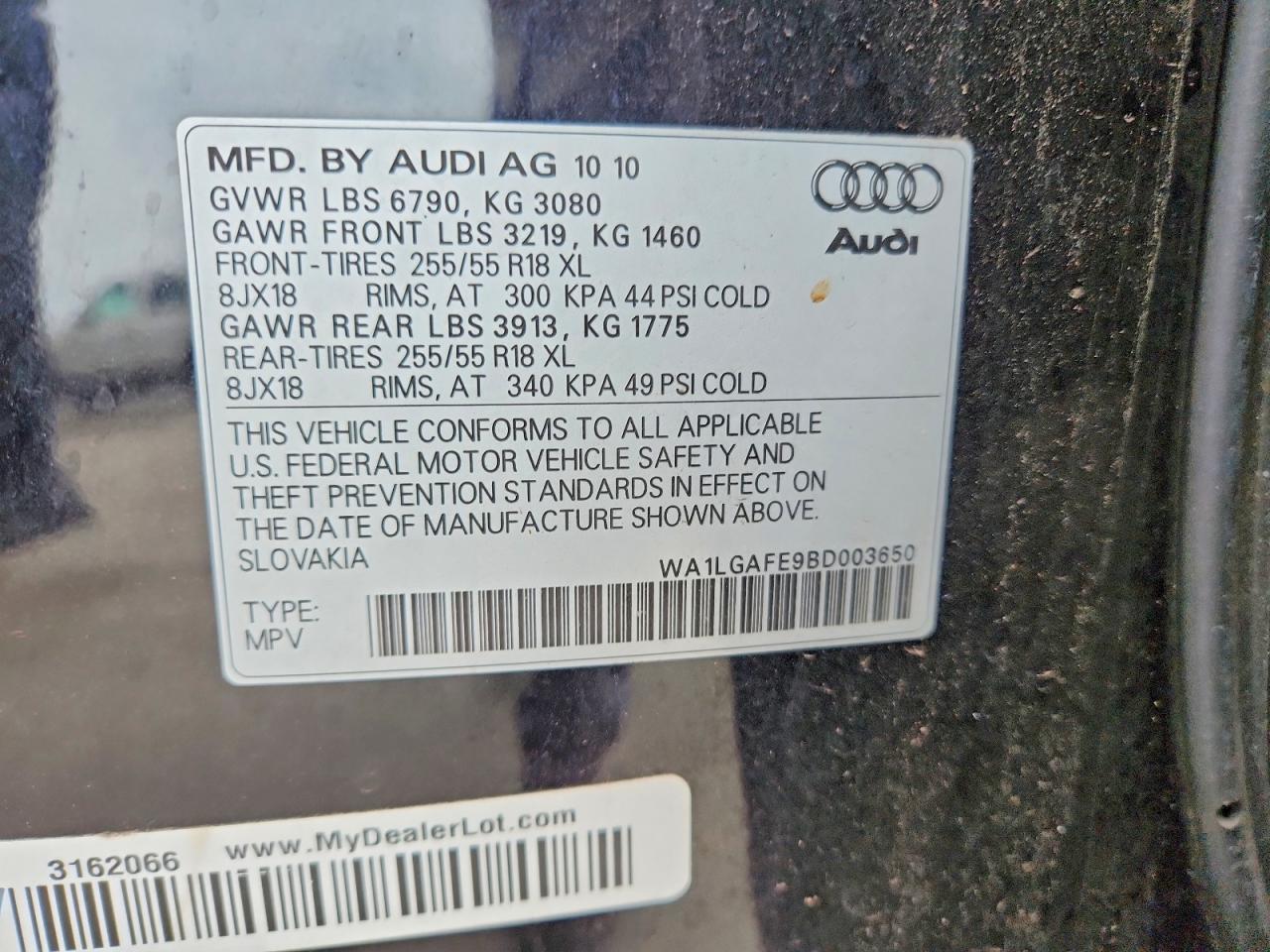 2011 AUDI Q7