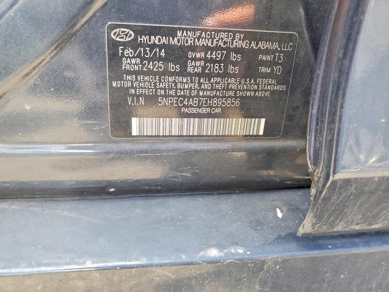 2014 HYUNDAI SONATA