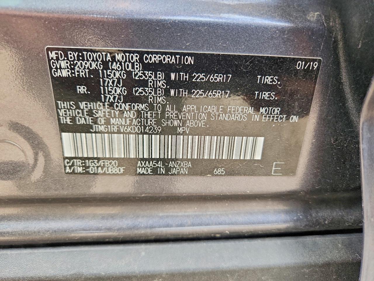 2019 TOYOTA RAV4