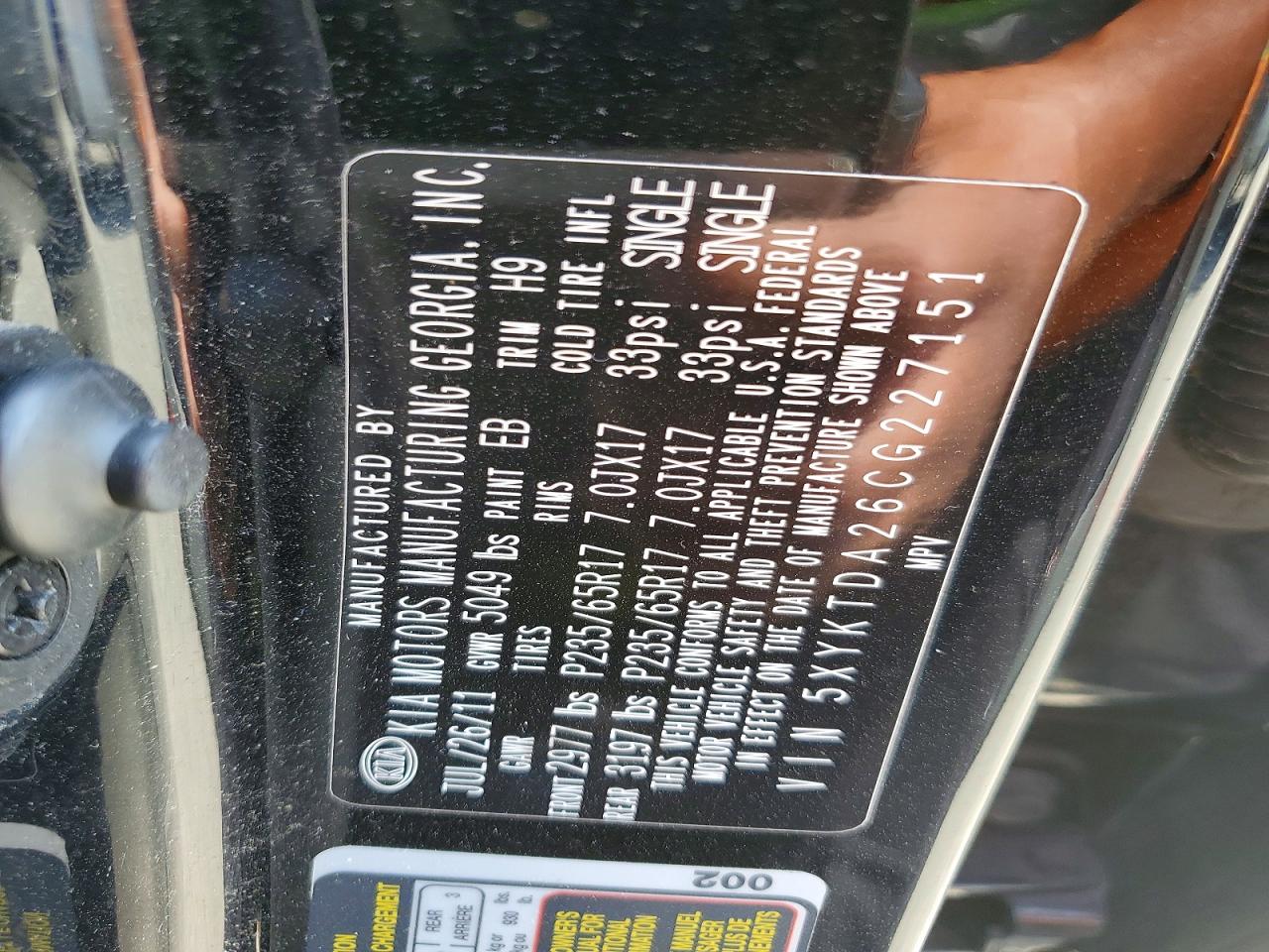 2012 KIA SORENTO