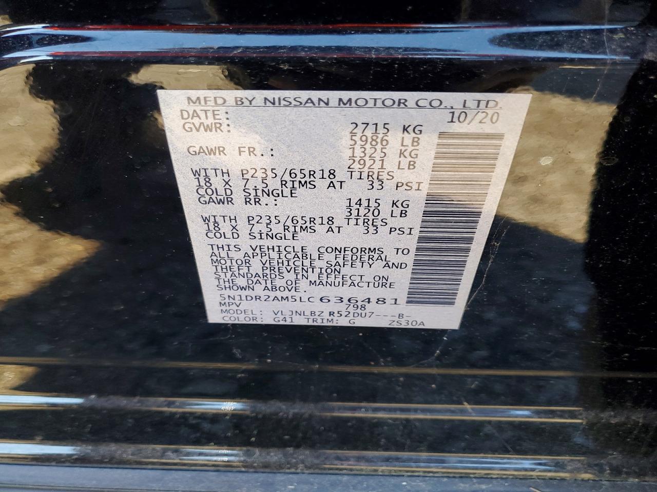 2020 NISSAN PATHFINDER