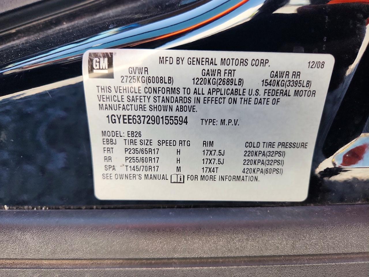 2009 CADILLAC SRX