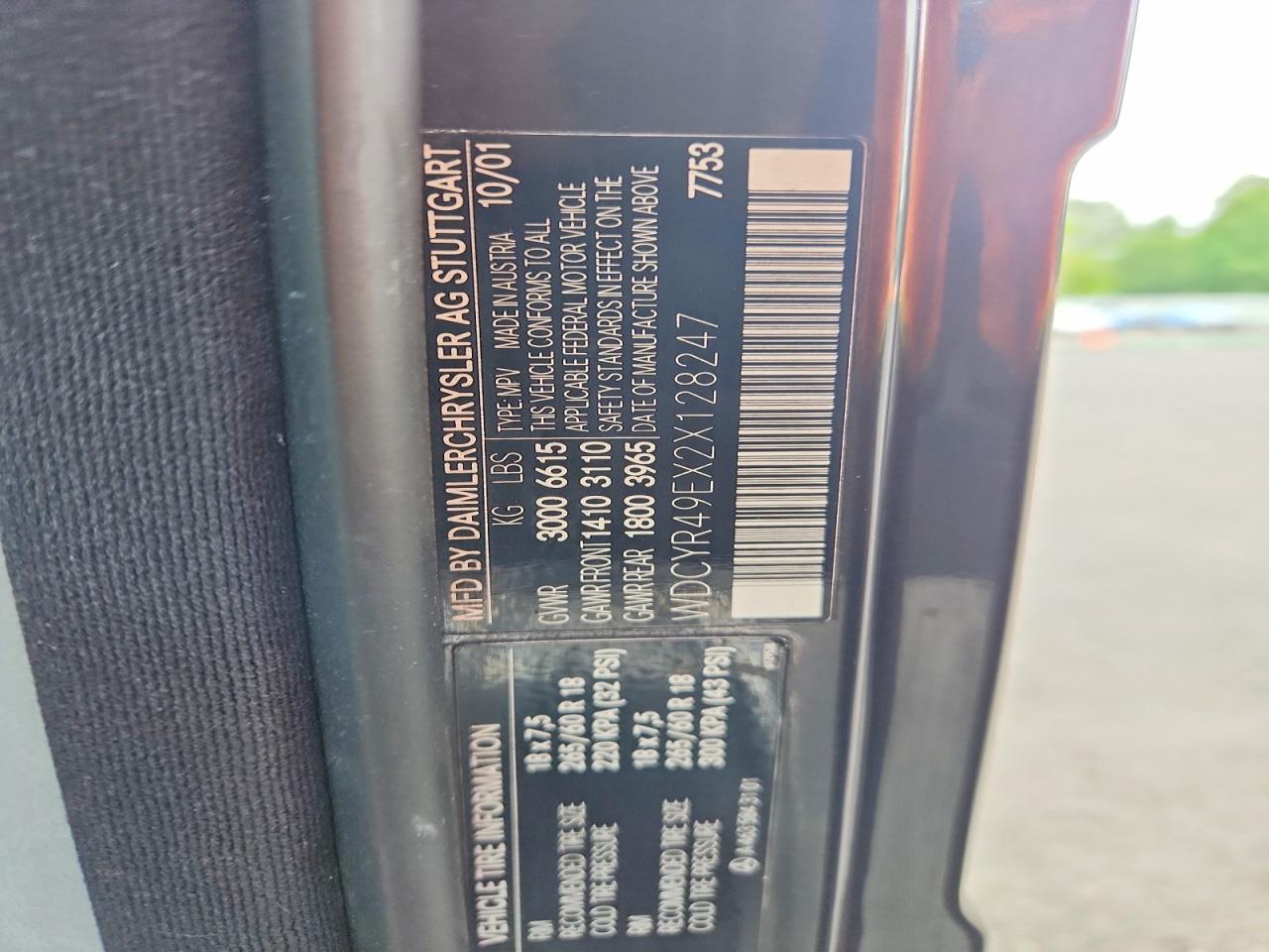 2002 MERCEDES-BENZ G-CLASS